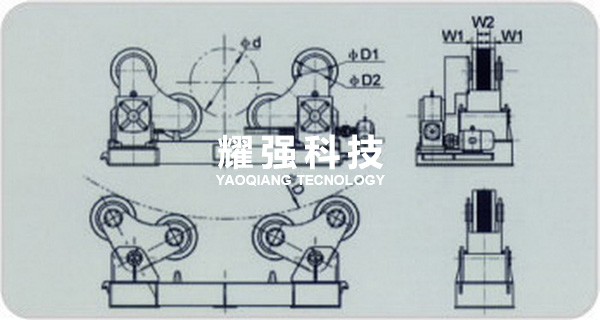 自调滚轮架示意图